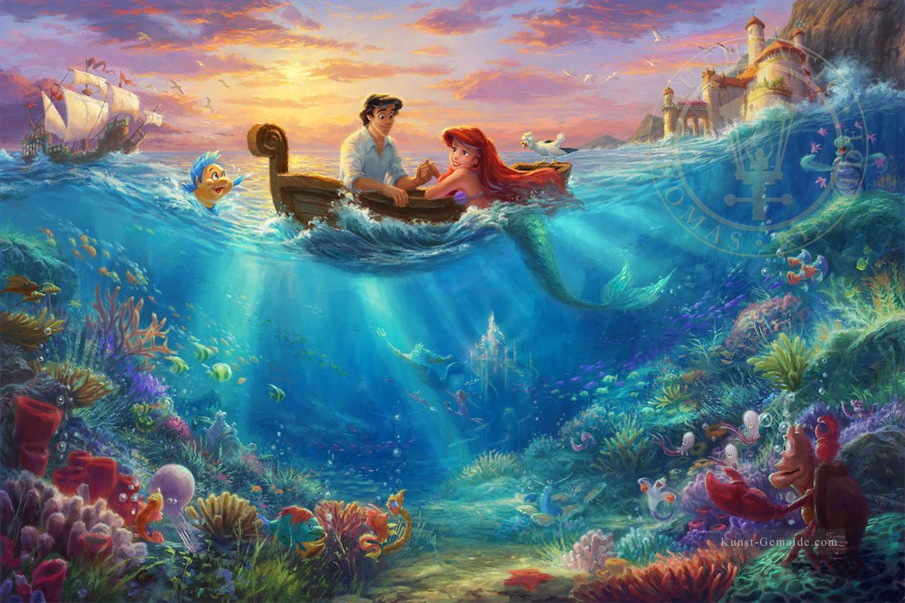 The Little Mermaid Falling in Love TK Disney Ölgemälde